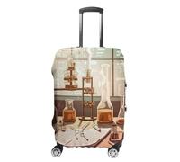 LFDSPYJE Copertura per valigie da viaggio con cerniera laterale, per laboratorio di chimica, elastico, lavabile, antigraffio, protezione per bagagli da 48-81 cm, Laboratorio di Chimica, L