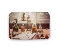 LFDSPYJE Zerbino assorbente per pavimento anteriore, per laboratorio di chimica, per interni ed esterni, tappetino di benvenuto, antiscivolo, lavabile, morbido, per bagno, decorazione per la casa