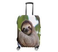 LFDSYEOQ Copertura per bagagli da viaggio con animali che guarda avanti, elastica, lavabile, adatta per bagagli da 45,7 a 81,7 cm, Un bradipo su un ramo di albero, S