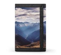 LFDSYEOQ Piccolo portafoglio astratto stagionale verde floreale per donne uomini portafoglio trifold portafogli, porta carte di credito pochette borse per le donne, Panorama delle Alpi, Taglia unica,