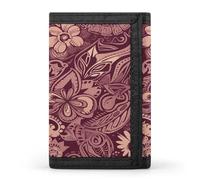 LFDSYEOQ Portafoglio piccolo da donna con leopardo zebrato, portafoglio trifold con porta carte di credito, pochette da donna, Paesaggio tropicale fiore punk, Taglia unica, Casual