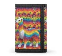 LFDSYEOQ Portafoglio piccolo da donna con motivo cammello arcobaleno, portafoglio a tre pieghe, porta carte di credito, pochette da donna, Motivo cammello arcobaleno, Taglia unica, Casual