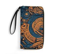 LFDSYEOQ Portafoglio sottile in pelle con cartoni animati, per donne e uomini, con porta carte di credito, da donna, disponibile in diversi stili, Sfumature di colore vibranti, 19.7x10.5cm, Casual