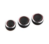 LFDTO 3 pezzi/set manopole interruttore riscaldamento clima pulsanti di controllo quadranti telaio calore anello aria condizionata copertura adatta for Volkswagen adatta for VW adatta for POLO 2004-20