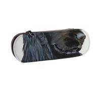LfearTesa Astuccio rigido per matite, cancelleria, organizer, astuccio in pelle per matite e penne e trousse per trucchi, cane Cocker Spaniel a pelo lungo nero