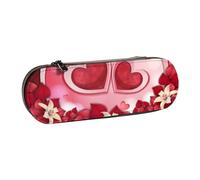 LfearTesa Astuccio rigido per matite, cancelleria, organizer, astuccio in pelle per matite e penne e trousse per il trucco, buon San Valentino