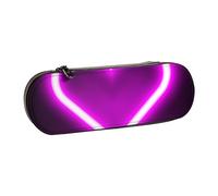 LfearTesa Astuccio rigido per matite, cancelleria, organizer, astuccio in pelle per matite e penne e trousse per il trucco, insegna luminosa a forma di cuore