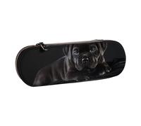 LfearTesa Astuccio rigido per matite, cancelleria, organizer, astuccio in pelle per matite e penne e trousse per trucchi, Cane Corso Pets Puppy Black Cane Corso