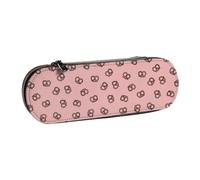 LfearTesa Astuccio rigido per matite, cancelleria, organizer, astuccio in pelle per matite e penne e trousse per il trucco, tema: pretzel salato, panetteria tedesca, icona di viaggio bavarese