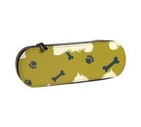 LfearTesa Astuccio rigido per matite, cancelleria, organizer, astuccio in pelle per matite e penne e trousse per il trucco, sagoma di cane, animale West Highland, West