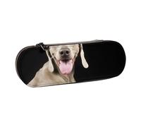 LfearTesa Astuccio rigido per matite, cancelleria, organizer, astuccio in pelle per matite e penne e trousse per trucchi, cane Weimaraner, animali selvatici