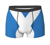 LfearTesa Bandiera della Scozia,Intimo Boxer da Uomo, Mutande in Morbido Poliestere, Boxer da Uomo Personalizzati,Come Mostrato,2XL