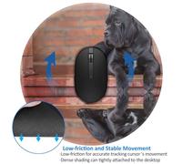 LfearTesa Cane Corso, grandi cani neri, animali domestici, tappetino per mouse rotondo da 8 pollici, base in gomma antiscivolo impermeabile