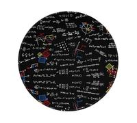 LfearTesa Equazioni matematiche, formule matematiche, tappetino per mouse rotondo da 8 pollici, tappetino per mouse con base in gomma antiscivolo impermeabile