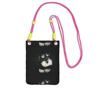 LfearTesa Piccola borsa a tracolla, porta cellulare, portamonete, borsa a tracolla, cucciolo di Schnauzer nano,Fucsia