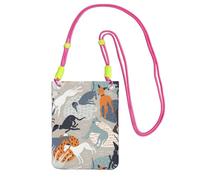 LfearTesa Piccola borsa a tracolla, porta cellulare, portamonete, borsa a tracolla, levrieri carini,Fucsia
