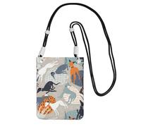 LfearTesa Piccola borsa a tracolla, porta cellulare, portamonete, borsa a tracolla, levrieri carini,Nero