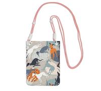 LfearTesa Piccola borsa a tracolla, porta cellulare, portamonete, borsa a tracolla, levrieri carini,Rosa