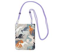 LfearTesa Piccola borsa a tracolla, porta cellulare, portamonete, borsa a tracolla, levrieri carini,Viola