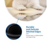 LfearTesa Simpatico cucciolo maltese, tappetino per mouse rotondo da 8 pollici, base in gomma antiscivolo impermeabile