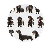 LfearTesa Simpatico motivo a forma di cane bassotto, tappetino per mouse rotondo da 8 pollici, base in gomma antiscivolo impermeabile