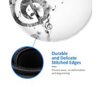 LfearTesa Tappetino per mouse rotondo da 8 pollici con musica e tasto G, base in gomma antiscivolo impermeabile