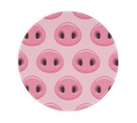 LfearTesa Tappetino per mouse rotondo da 8 pollici con simpatico naso di maiale, base in gomma antiscivolo impermeabile