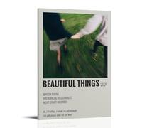 LFFHUU Beautiful Things by Benson Boone - Poster da parete su tela, adatto per camera da letto, sala da pranzo e soggiorno, bella opera d'arte è un ottimo regalo per gli amici, stile cornice, 40 x 60