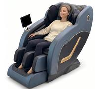 LFFTBK Poltrona Massaggiante 3D con Schermo LCD, Gravità Zero, Riscaldamento Vita e Polpacci, 10 Programmi e 6 Tecniche, Airbag Bionici, Compatta Senza Montaggio