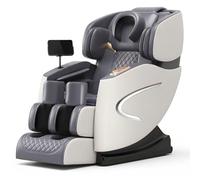 LFFTBK Poltrona Massaggiante 3D Corpo Completo con Zero Gravity, Scansione IA, Massaggio ad Aria 360°, Riscaldamento, Altoparlanti Bluetooth, Schermo Touch LCD, Senza Montaggio(Gray)