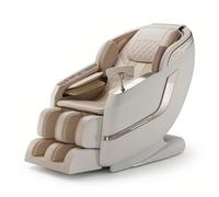 LFFTBK Poltrona Massaggiante 3D Intelligente con Binario SL, Gravità Zero Massaggio Full Body, Scansione Corporea AI, Riscaldamento Vita e Polpacci, 10 Programmi, Montaggio non Richiesto(White)