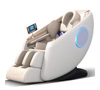 LFFTBK Poltrona Massaggiante 5D Con Tecnologia SL-track, Massaggio Airbag Su Tutto Il Corpo E Funzione Di Riscaldamento Lombare(Beige)