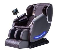 LFFTBK Poltrona massaggiante completamente automatica con braccio robotico 4D e riscaldamento completo del corpo, ideale per i salotti di casa per alleviare il mal di schiena.(Noir)