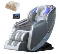 LFFTBK Poltrona Massaggiante Con Funzione Di Massaggio Digitopressione Su Tutto Il Corpo, Terapia Del Calore E Massaggio Ad Aria Compressa, Adatta Per Uso Domestico.(Gray)