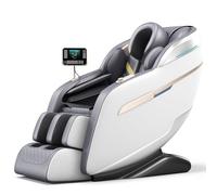 LFFTBK Poltrona Massaggiante Con Riscaldamento SL-track E Massaggio Pneumatico Completo, Adatta Per Gli Uffici Domestici.(White)