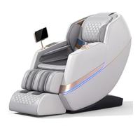 LFFTBK Poltrona Massaggiante Full Body con Zero Gravity, Comando Vocale AI, Binario SL, Calore Lombare e Gambe, Bluetooth HIFI, Ricarica Wireless, 6 Modalità(Gray)