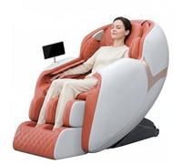 LFFTBK Poltrona Massaggiante Full Body Zero Gravity, Massaggio 3D, Airbag Completi, Rulli Piedi e Riscaldamento per Relax Casa e Ufficio(Orange)