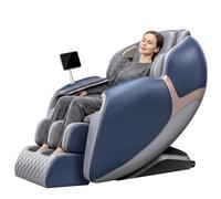 LFFTBK Poltrona Massaggiante Full Body Zero Gravity, Massaggio 3D, Airbag Completi, Rulli Piedi e Riscaldamento per Relax Casa e Ufficio(Blue)