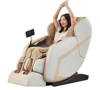 LFFTBK Poltrona Massaggiante Per Tutto Il Corpo, Con Massaggio Thailandese E Tecnologia SL-track Modello Per Uso Domestico(Beige)