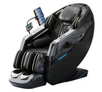 LFFTBK Poltrona Massaggiante Per Tutto Il Corpo, Poltrona Reclinabile Con Massaggio Digitopressione 4D, Poggiapiedi E Funzionalità Bluetooth(Noir)