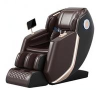 LFFTBK Poltrona Massaggiante Professionale 3D, Binario SL, Schermo Touch LCD, Deep V Zero Gravity, Stretching Thailandese, Riscaldamento & Bluetooth HIFI, Già Assemblata