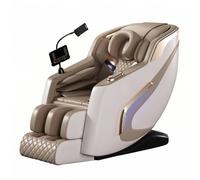 LFFTBK Poltrona Massaggiante Professionale, Binario SL Zero Gravity con Scan Corporeo IA, Riscaldamento, Airbag 360°, Schermo LCD Touch, Bluetooth, Nessun Montaggio(Beige)