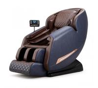 LFFTBK Poltrona Massaggiante Professionale Zero-G, Binario SL 4.0 Intelligente, Massaggio Corpo Completo con Stretching Thai, Schermo LCD, Calore, Bluetooth, Airbag, Nessun Montaggio(Blue)