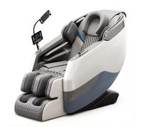 LFFTBK Poltrona Massaggiante Professionale Zero Gravity, Binario SL, 60 Airbags, Scansione, Riscaldamento & Bluetooth, Design Salvaspazio, Già Montata(Gray)