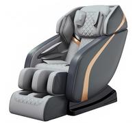 LFFTBK Poltrona Massaggiante Professionale Zero Gravity con Bluetooth, Schermo LCD, Rulli per Fianchi, Massaggio ad Aria Full Body, Salvaspazio, Poltrona Relax Elettrica Shiatsu(Gray)
