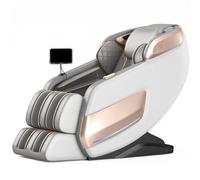 LFFTBK Poltrona Massaggiante Professionale Zero Gravity, Rail SL con Meccanismo Fasciale, Generatore di Ioni Negativi, 6 Modalità Auto & Stretching Thailandese, Airbag per Tutto il Corpo(White)