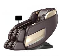 LFFTBK Poltrona Massaggiante Professionale Zero Gravity, Rail SL con Meccanismo Fasciale, Generatore di Ioni Negativi, 6 Modalità Auto & Stretching Thailandese, Airbag per Tutto il Corpo(Bruin)