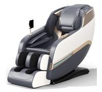 LFFTBK Poltrona massaggiante Shiatsu 4D con scansione corporea AI SL Track, compatibilità Bluetooth e poggiapiedi esteso, grigio