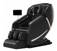 LFFTBK Poltrona Massaggiante Zero Gravity con Binario SL 145cm, Massaggio Airbag Full Body, Bluetooth 3D, Piedi e Polpacci, Relax Casa(Noir)