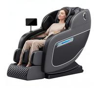LFFTBK Poltrona Massaggiante Zero Gravity con Schermo LCD e Rulli Piedi - Poltrona Relax Shiatsu Integrata con Poggiatesta a U per Casa(Noir)